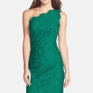 Tadashi Shoji One Shoulder Lace Dress